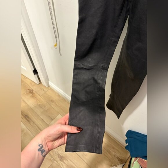 HELMUT LANG LAMB LEATHER PANTS - Size 8 - Picture 11 of 13